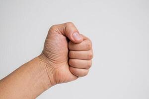 a person is holding their fist clenched together, photo