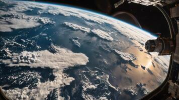 this is an image of earth taken while i was in space, photo
