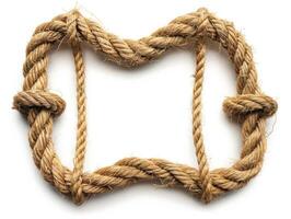 two rope frames made of rope and one with three knots, photo