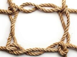 small rope is connected and laying neatly in a frame, photo