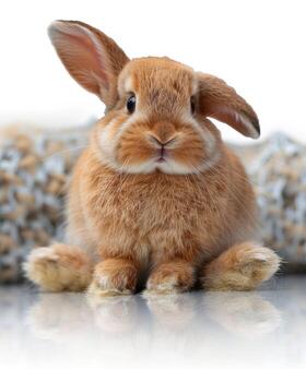 a close up of a rabbit looking into the camera on, photo
