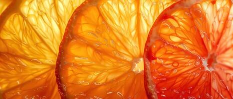 a close up of various orange slices, photo