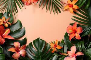 different flowers arranged in an abstract pattern, photo