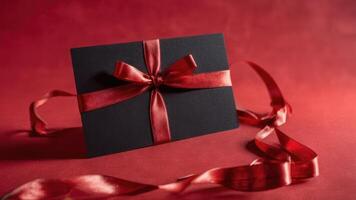 someone is holding a wrapped present in red wrapping, photo