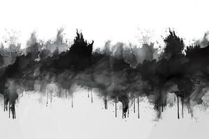 the watercolor stains were flying out of the sky, photo