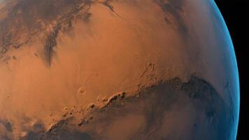 a view of the red planet from space, photo