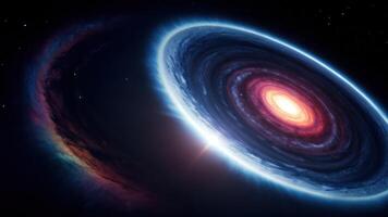some bright rings in the galactic circle, photo