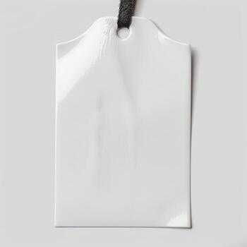 an empty bag lies upside down on a white surface, photo