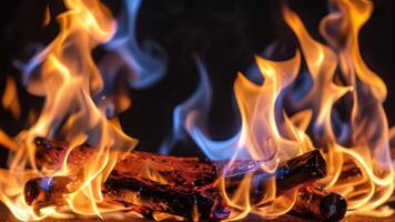 the fire is burning in very fast order, photo