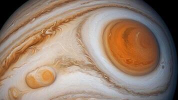the planet jupiter taken from different angles with an astronomical telescope, photo