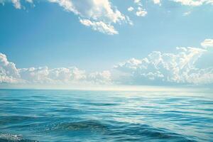 calm waves break into the sea surrounded by clouds, photo