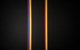 some colorful lines of paint are on the side of the wall, photo