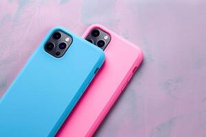 two iphone 12 cameras are resting on one another, photo