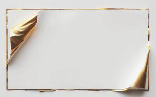 folded paper with foil on top laying onto a table, photo