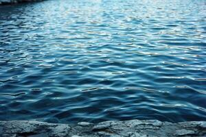 water is in its natural surroundings and seen from the rocks, photo