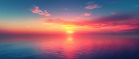 an image of the ocean at sunset in 3d style, photo