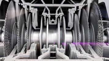 Metal cutting. Media.A huge iron machine with sharp discs for cutting large parts. video