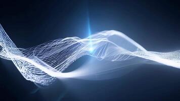 Lines of light shifting and interlocking representing the constant flow and transformation of life.. video