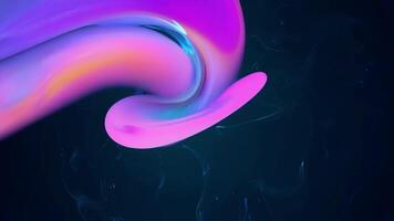 Dynamic shapes and colors merge and dissolve in a fluidlike motion creating a dreamlike sequence of transformations.. video