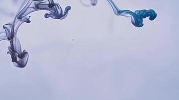 A delicate dispersion of ink droplets morphing and transforming into ethereal wisps across a tranquil backdrop.. video
