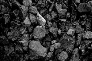 Black Natural Coal Heap with Mine Background photo