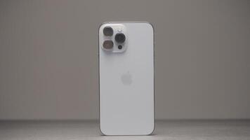 New York, USA - June 9, 2022. Technologies from Apple. Action. New models of gadgets from Apple. Stylish gadgets with new models for commercial video
