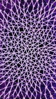 Brilliant abstraction.Design. A connected network of white threads that moves in 3d . video