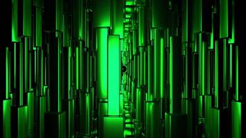 Green background.Design. A bright background on which green rectangular geometric shapes move with smooth movements in abstraction. video