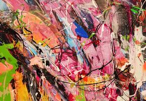 Colorful Abstract Oil Paint Background photo