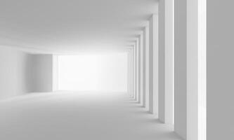 Abstract Pedestal Display, 3D Rendering with White Lighting photo