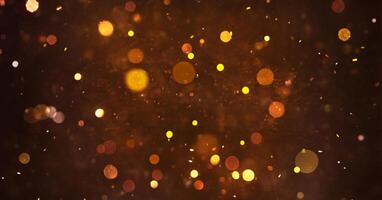 Golden Abstract Particle and Bokeh Texture for Background photo