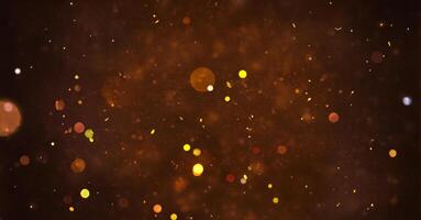 Golden Abstract Particle and Bokeh Background photo