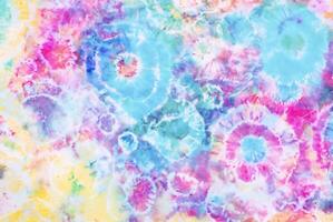 Abstract Texture, Hand-Dyed Cotton Fabric in Colorful Tie Dye Pattern photo