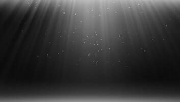 Abstract Dark Background with Falling Light Rays and Particles - 3D Rendering photo