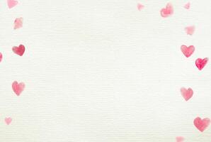 Heart Frame on Recycled Paper with Copy Space photo