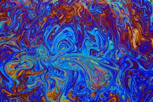 Abstract Light Interference on Soap Bubble Surface photo