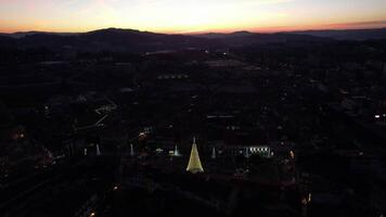 Christmas City Tree Aerial View video