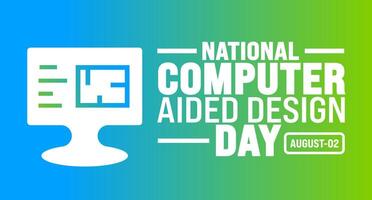 National Computer Aided Design Day is observed every year in August. Holiday concept. Template for background, banner, card, poster, placard, design template with unique shapes with standard color. vector