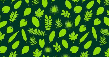 Green tree leaf Pattern Background illustration. vector