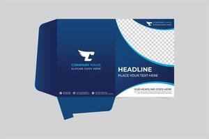 Professional creative corporate presentation document folders for your business. Modern presentation folder template design. Unique real estate File Cases. vector