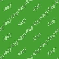 Uptrend Candlestick Chart seamless pattern in outline style vector