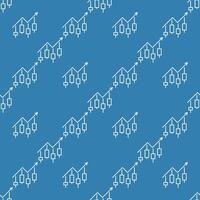 Cryptocurrency Day Trading Candlestick Chart Patterns outline seamless pattern vector