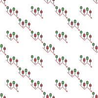 Online Crypto Trading Candlestick Chart colored seamless pattern vector