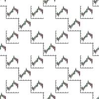 Cryptocurrency Trading Candlestick Chart colored seamless pattern vector