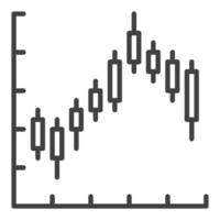 Cryptocurrency Trading Candlestick Chart Formation linear icon or logo element vector