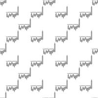 Crypto Candlestick Chart Price Movements seamless pattern in outline style vector