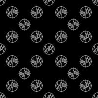 Target with Candlestick Chart outline seamless pattern vector