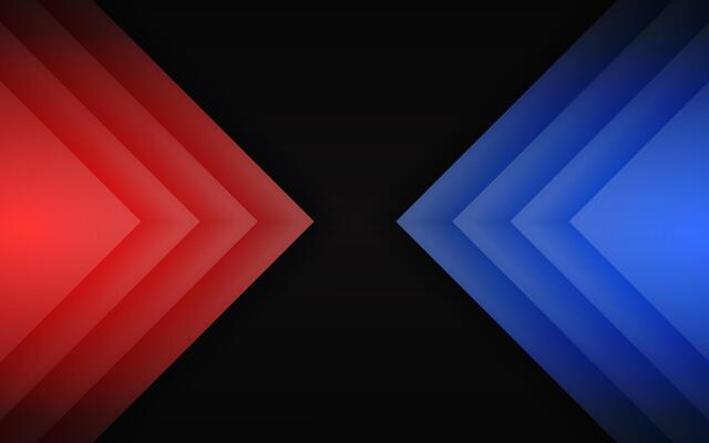 3D abstract background overlapping layers on space with colorful arrow decoration. Motion style concept modern graphic design element