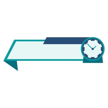 Time Label Banner vector