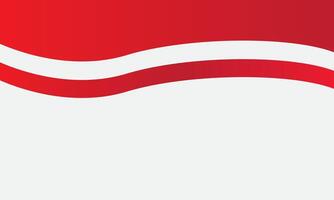 Wave flag red white modern abstract background vector